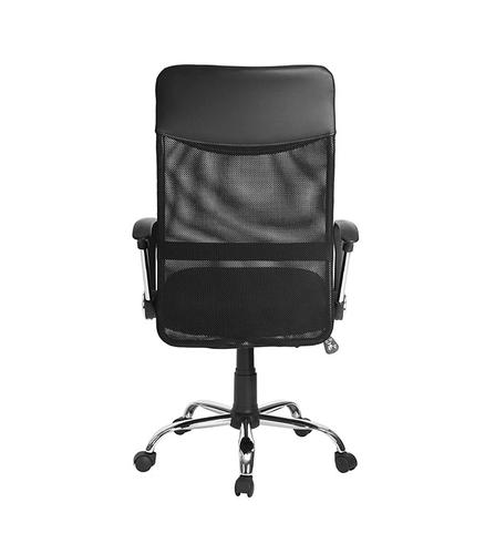 Chaise de bureau dossier résille chaise de direction bureau piètement métal chromé 320 mm avec roulette nylon